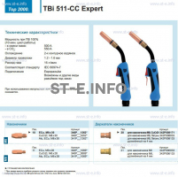 Горелка для полуавтоматической сваркиTBi 511-CC Expert, длина 3 m. - st-e.info - Ярославль