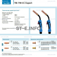 Горелка для полуавтоматической сварки TBi 7W-CC Expert, длина 3 m. - st-e.info - Ярославль
