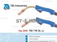 Горелка для полуавтоматической сварки TBi 7W-blue-ESW long, длина 3 метра - st-e.info - Ярославль