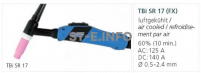 Горелка для аргонодуговой сварки TIG SR-P 17 FX TBi  8 м (газовое охлаждение) - st-e.info - Ярославль